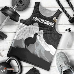 New Zealand South Island Football Custom Men Tank Top Aoraki Mount Cook With Kiwi Maori Pattern LT14