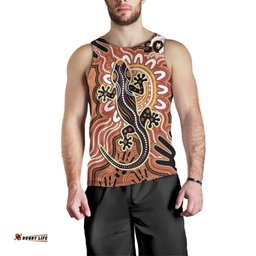 Personalised Australia Lizard NAIDOC Week 2026 Men Tank Top 50 Years of Deadly Aboriginal Art LT14
