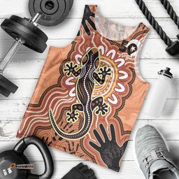 Personalised Australia Lizard NAIDOC Week 2026 Men Tank Top 50 Years of Deadly Aboriginal Art LT14