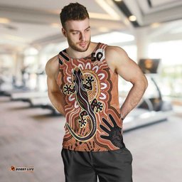 Personalised Australia Lizard NAIDOC Week 2026 Men Tank Top 50 Years of Deadly Aboriginal Art LT14