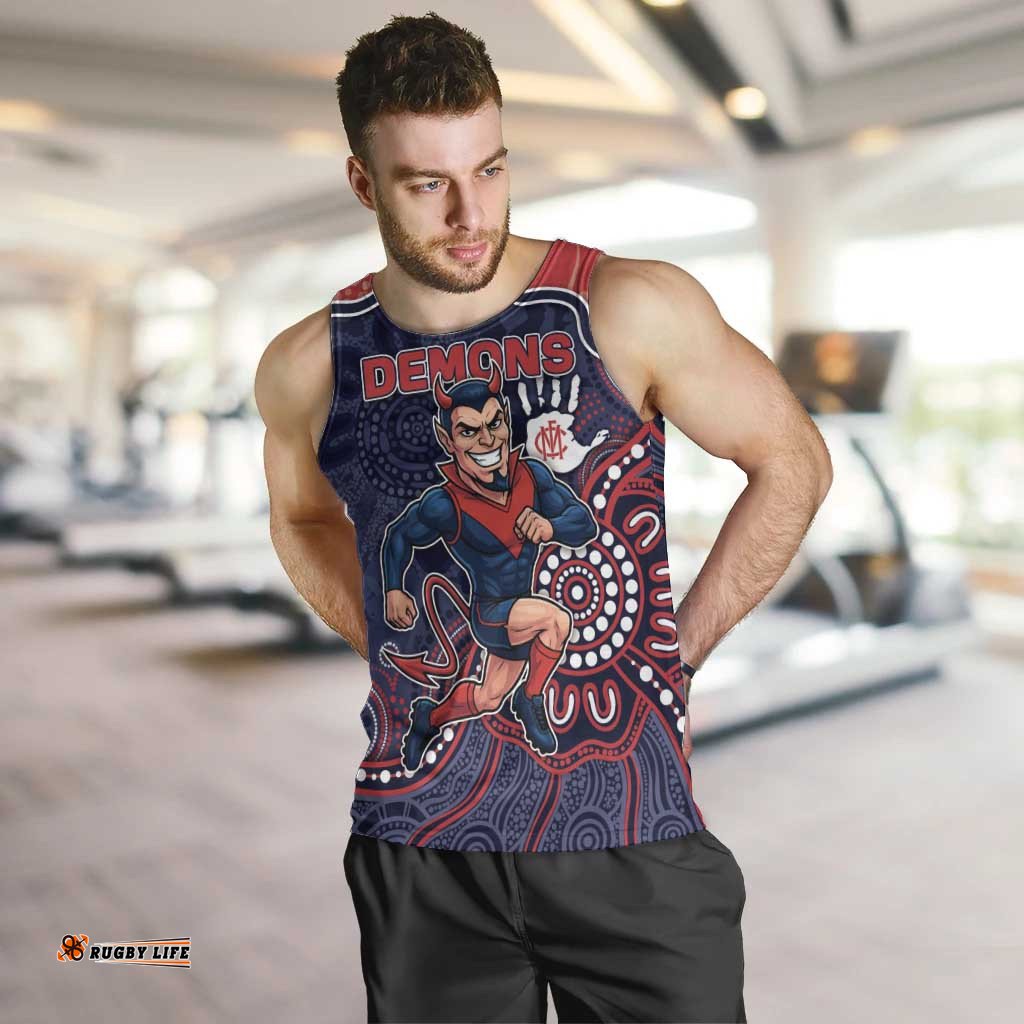 Custom Demons Football Men Tank Top Aboriginal Dot Art Pattern DT05