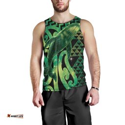 Humpback Whale Matariki New Zealand Men Tank Top NZ Maori Paikea Poutama Luxury Green LT14