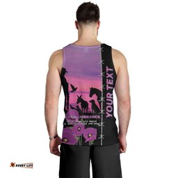 Personalised ANZAC War Animals Men Tank Top Lest We Forget Memorial LT15