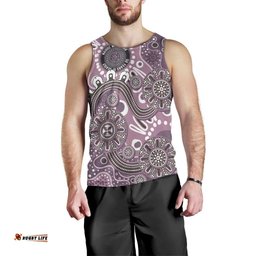 Personalised NAIDOC Week 50 Years Deadly Always Men Tank Top Pink Aboriginal Artwork Dot Painting LT9