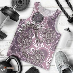 Personalised NAIDOC Week 50 Years Deadly Always Men Tank Top Pink Aboriginal Artwork Dot Painting LT9