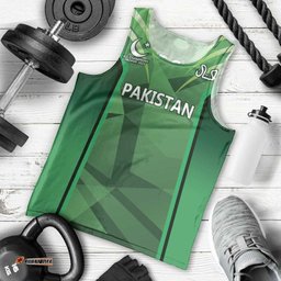 Pakistan Cricket Custom Men Tank Top The Green Shirts with Sporty Pattern LT9