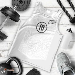 Custom New Zealand Football Men Tank Top The Whites-Sporty T90 Style LT03