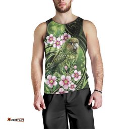 New Zealand Aotearoa Kakapo Men Tank Top Maori Pattern With Manuka Galaxy Style LT05