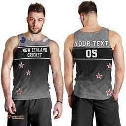 Custom New Zealand Cricket Men Tank Top Black Cap Unbeatable LT05