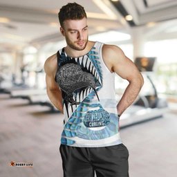 New Zealand Silver Fern Curling Personalised Men Tank Top Aotearoa Kiwi Ponga Paua Shell Version LT14