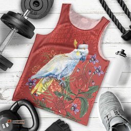 Merry Cocka-mas Men Tank Top Australia Christmas Red Art LT9