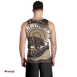 Indigenous Echidna Australia Men Tank Top Australian Aboriginal Art Proud LT14