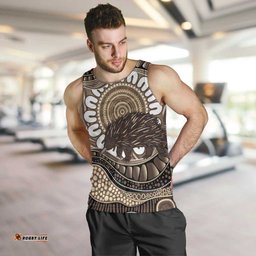 Indigenous Echidna Australia Men Tank Top Australian Aboriginal Art Proud LT14