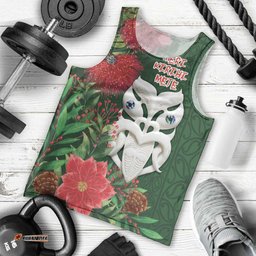 Maori Wheku Meri Kirihimete Personalised Men Tank Top All Green Indigenous Maori Motif LT9