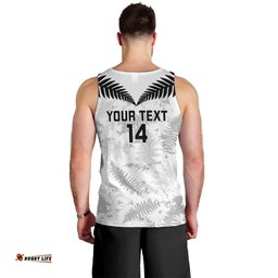 Custom New Zealand Silver Fern Football Men Tank Top Go Aotearoa Grunge White LT14