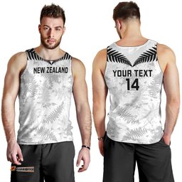 Custom New Zealand Silver Fern Football Men Tank Top Go Aotearoa Grunge White LT14