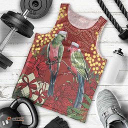 Merry Chrissie Australia King Parrots Men Tank Top Aboriginal Art LT7