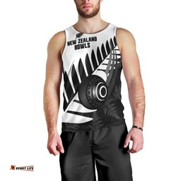 New Zealand Lawn Bowls Custom Men Tank Top Aotearoa Silver Fern LT14