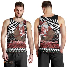 New Zealand Kiwi Santa Christmas Men Tank Top He Wairua Kirihimete LT9