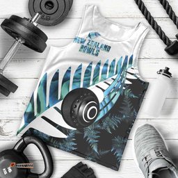 New Zealand Lawn Bowls Custom Men Tank Top Aotearoa Silver Fern Paua Shell LT14