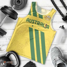 Custom Soccer 2026 Australia Men Tank Top Socceroos Go Glory LT01