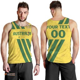Custom Soccer 2026 Australia Men Tank Top Socceroos Go Glory LT01
