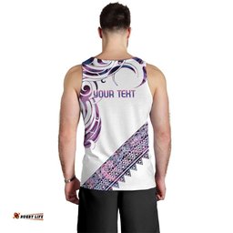 Mawhero Paua shell Kowhaiwhai Taniko Personalised Men Tank Top Turtle Tattoo Maori Tribal Style LT9
