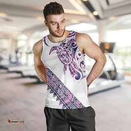 Mawhero Paua shell Kowhaiwhai Taniko Personalised Men Tank Top Turtle Tattoo Maori Tribal Style LT9