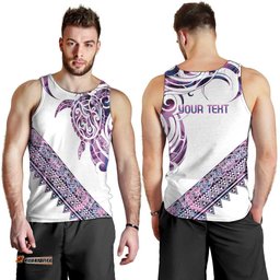 Mawhero Paua shell Kowhaiwhai Taniko Personalised Men Tank Top Turtle Tattoo Maori Tribal Style LT9