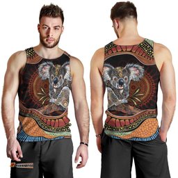 Indigenous Koala Australia Men Tank Top Australian Aboriginal Art Proud LT14