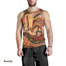 Indigenous Emu Australia Men Tank Top Australian Bottlebrushes Aboriginal Art Proud LT14