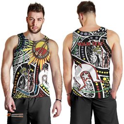 NAIDOC 50 Years of Deadly Personalised Men Tank Top Aboriginal Dot Art LT9