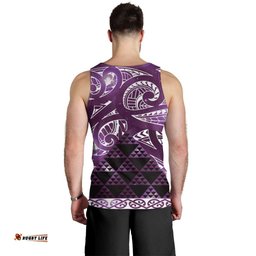 Matariki New Zealand Men Tank Top NZ Niho Taniwha Maori New Year Purple Galaxy LT14