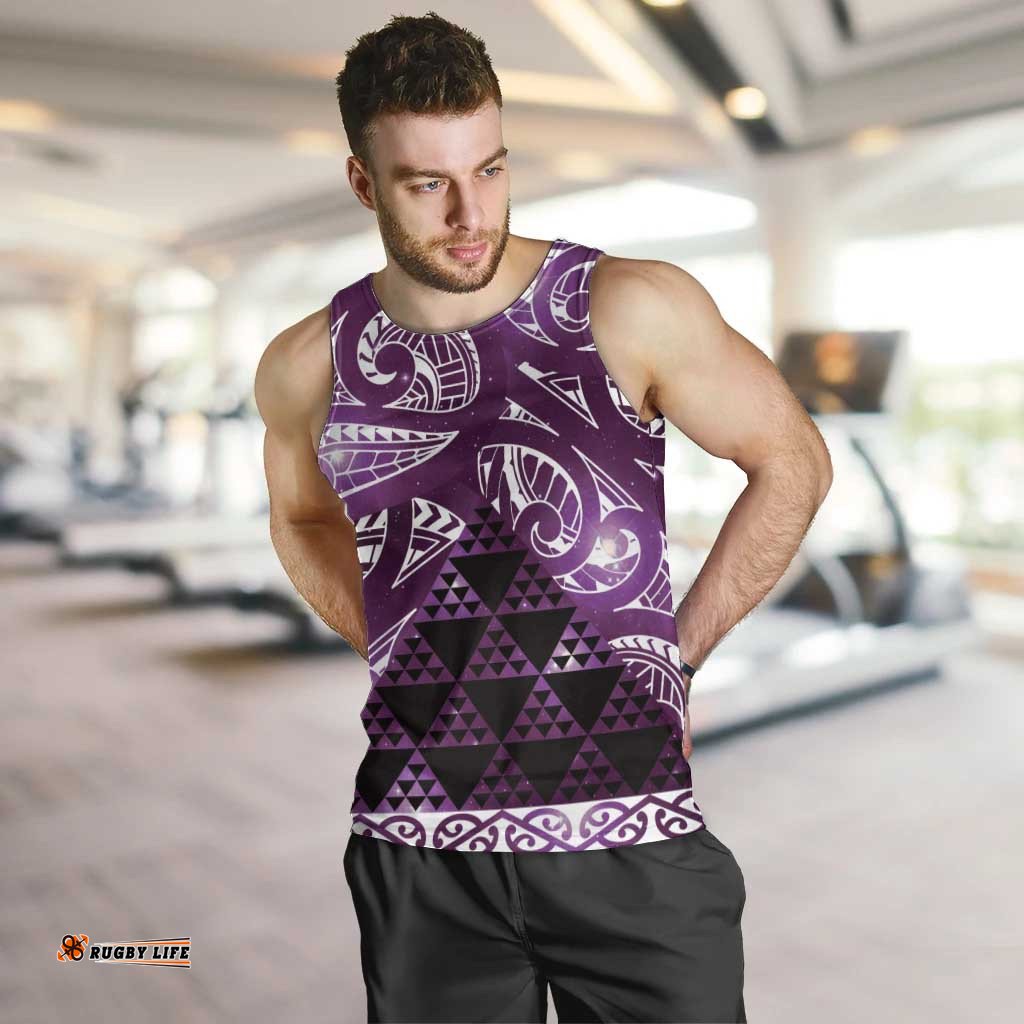 Matariki New Zealand Men Tank Top NZ Niho Taniwha Maori New Year Purple Galaxy LT14