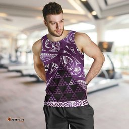 Matariki New Zealand Men Tank Top NZ Niho Taniwha Maori New Year Purple Galaxy LT14