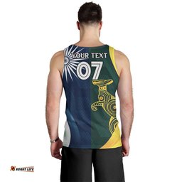 Custom India and Australia Cricket Men Tank Top Special Half-Half Mix LT7