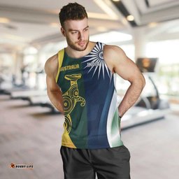 Custom India and Australia Cricket Men Tank Top Special Half-Half Mix LT7