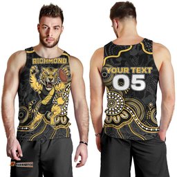Custom Richmond Football Men Tank Top Aboriginal Dot Art Pattern DT05