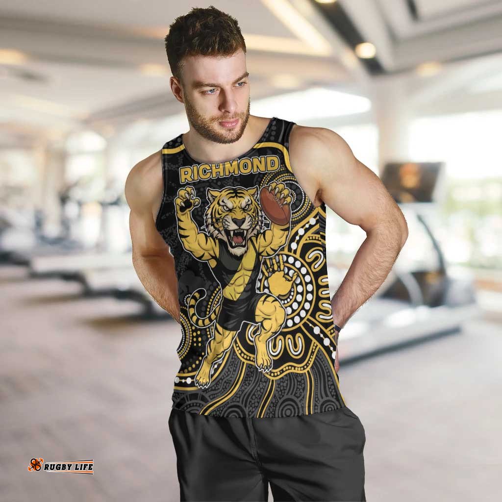 Custom Richmond Football Men Tank Top Aboriginal Dot Art Pattern DT05