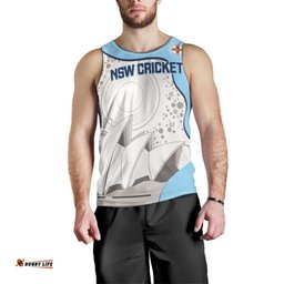 Custom New South Wales Cricket Men Tank Top Go NSW - Aboriginal Art LT14