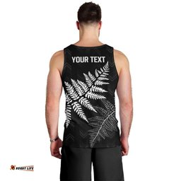New Zealand Lawn Bowls Personalized Men Tank Top Wrap-Around Silver Fern LT7