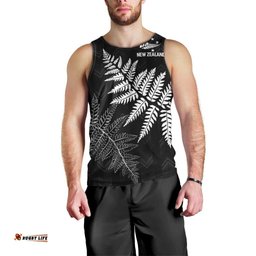 New Zealand Lawn Bowls Personalized Men Tank Top Wrap-Around Silver Fern LT7