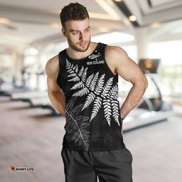 New Zealand Lawn Bowls Personalized Men Tank Top Wrap-Around Silver Fern LT7