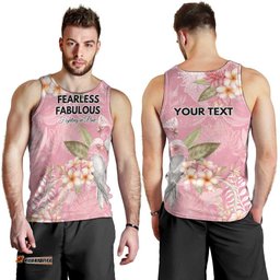 Personalised Galah Cockatoo Fighting in Pink Men Tank Top Australian Breast Cancer Spirit LT9
