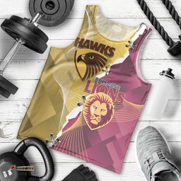 Personalised Hawks and Lions Inspired Men Tank Top Dynamic Style LT14