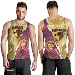 Personalised Hawks and Lions Inspired Men Tank Top Dynamic Style LT14
