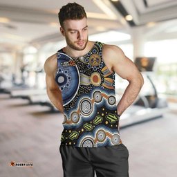 NAIDOC Deadly 50 Years Men Tank Top Aboriginal and Torres Strait Islander LT9