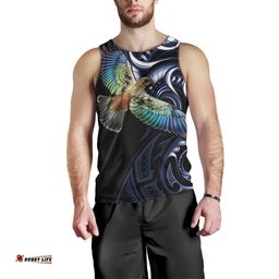 New Zealand Kea Bird Personalised Men Tank Top Maori Tribal Koru Art LT9