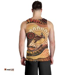 Indigenous Kangaroo Australia Men Tank Top Australian Aboriginal Art Proud LT14