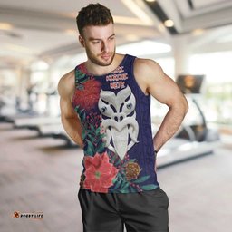 Maori Wheku Meri Kirihimete Personalised Men Tank Top All Blue Indigenous Maori Motif LT9